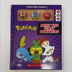 Scholastic Pokémon Partner 3 Poké Ball Erasers - Purple Box-Book Pokemon